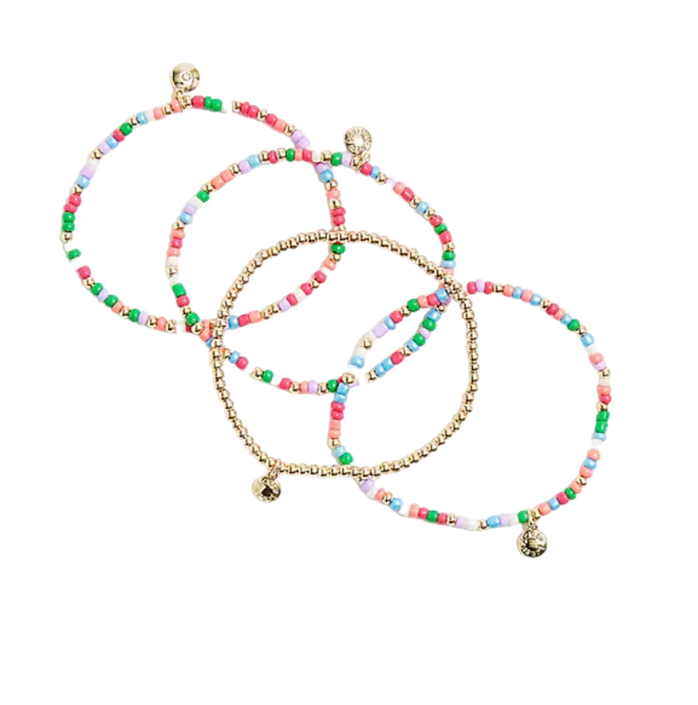 NWT J. Crew Colorful Beaded Stretch Bracelets Set